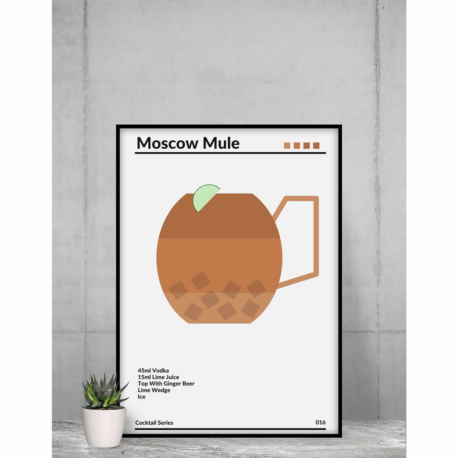 Moscow Mule Minimalist Cocktali Print